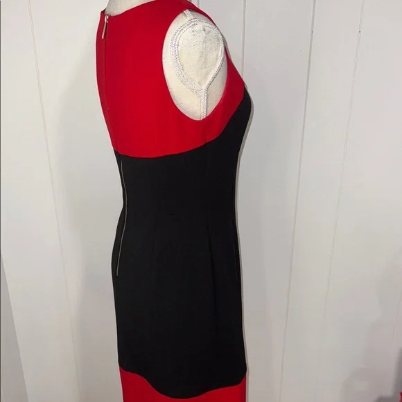 Tommy Hilfiger Black and Red Midi Dress - Picture 3 of 5